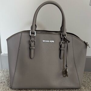 Michael Kors Taupe Satchel Bag